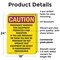 Signmission Radiation & Laser Sign, 24 in H x 18 in W, Plastic, Rectangle OS-2PACK-CR-P-1824-V-10249 - alternate 3